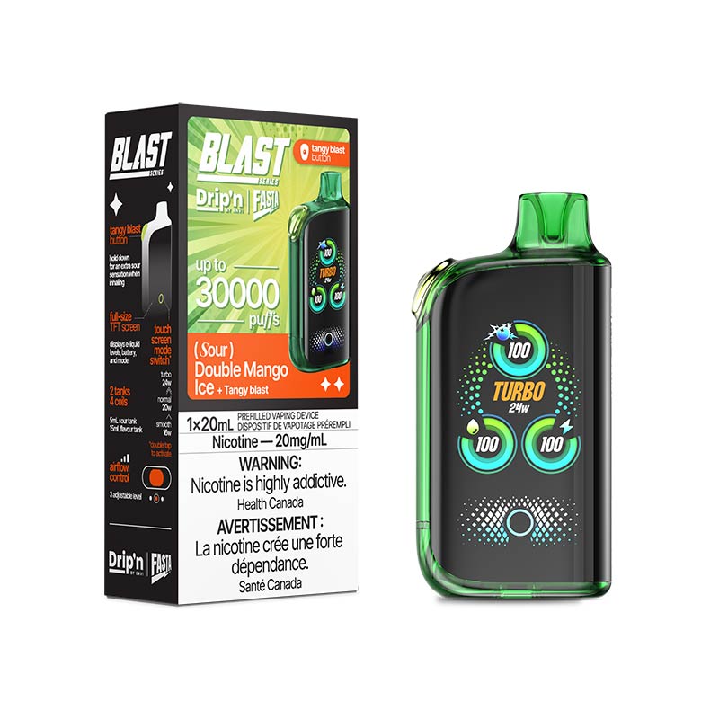 Drip'n by Envi x Fasta Blast 30K Disposable Sour Series - Double Mango Ice (Sour) (ON) - Bay Vape
