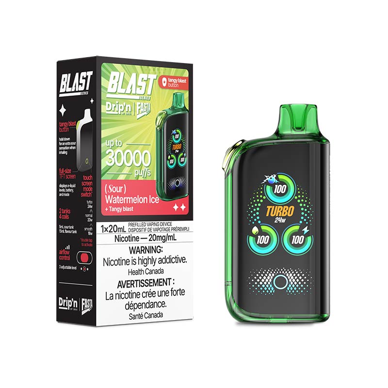 Drip'n by Envi x Fasta Blast 30K Disposable Sour Series - Watermelon Ice (Sour) (ON) - Bay Vape