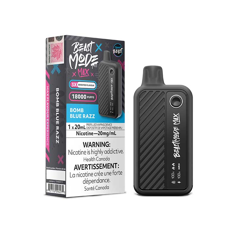 Flavour Beast Beast Mode Max 18K Disposable - Bomb Blue Razz - Bay Vape Canada