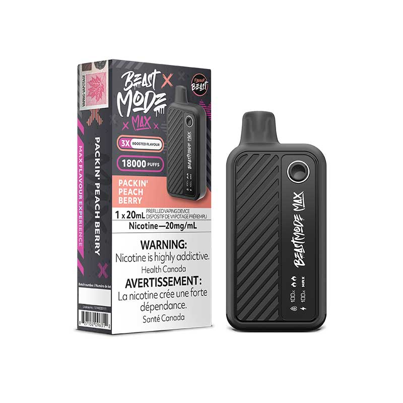 Flavour Beast Beast Mode Max 18K Disposable - Packin' Peach Berry - Bay Vape Canada