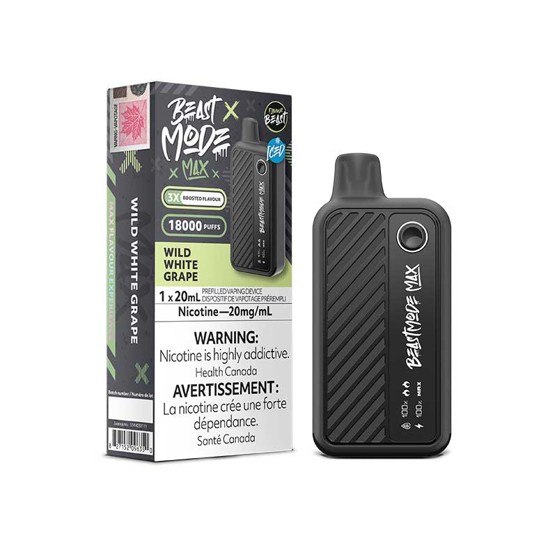 Flavour Beast Beast Mode Max 18K Disposable - Wild White Grape Iced - Bay Vape Canada