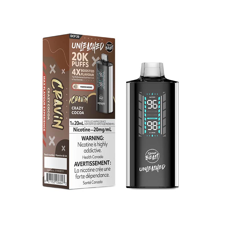 Flavour Beast Unleashed DCP 20K Disposable - Crazy Cocoa (ON) - Bay Vape