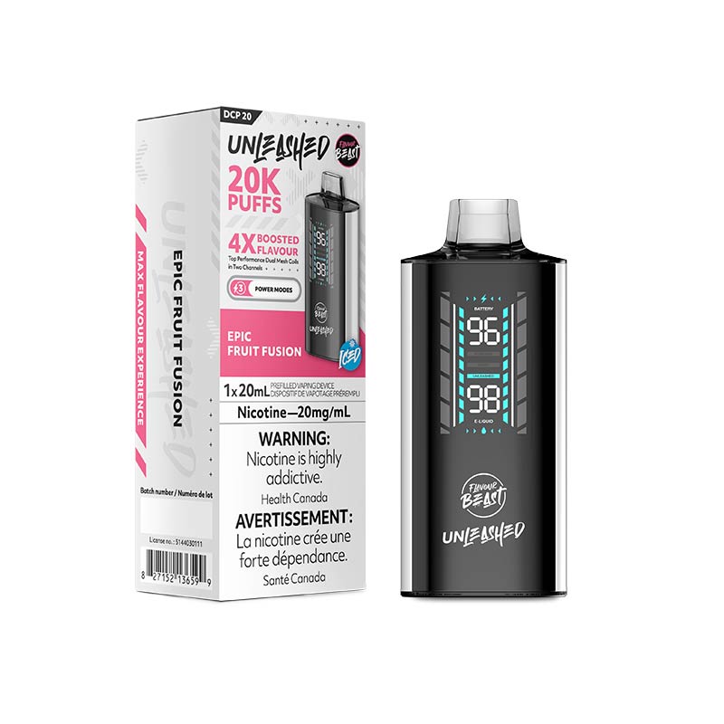 Flavour Beast Unleashed DCP 20K Disposable - Epic Fruit Fusion Iced (ON) - Bay Vape