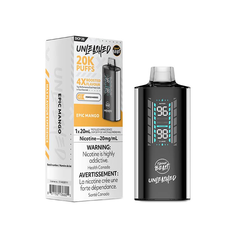 Flavour Beast Unleashed DCP 20K Disposable - Epic Mango Iced (ON) - Bay Vape