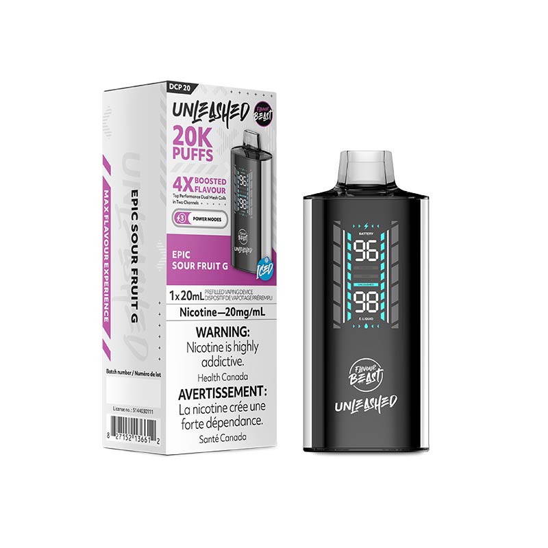 Flavour Beast Unleashed DCP 20K Disposable - Epic Sour Fruit G Iced (ON)