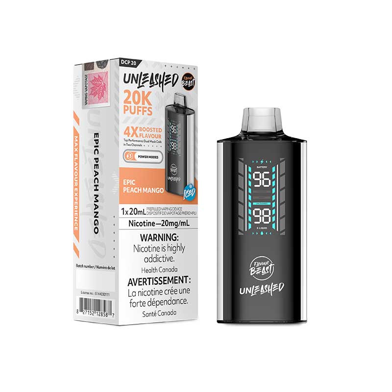 Flavour Beast Unleashed DCP 20K Disposable - Epic Peach Mango - Bay Vape Canada