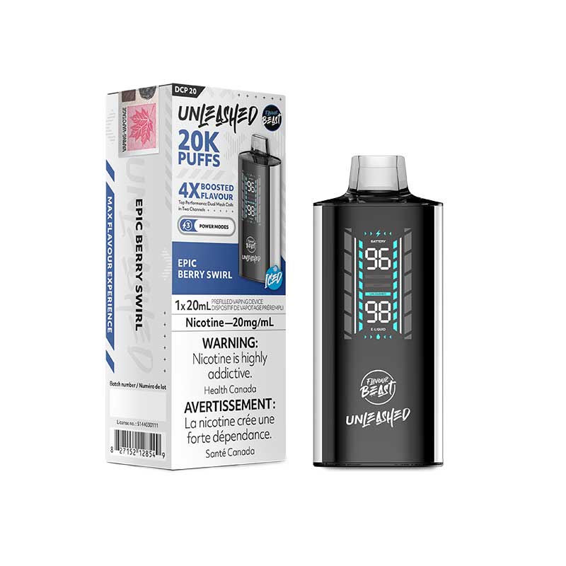 Flavour Beast Unleashed DCP 20K Disposable - Epic Berry Swirl - Bay Vape Canada