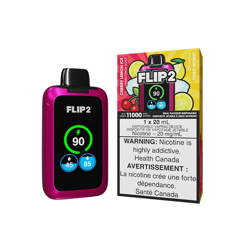 Flip 2 Disposable - Cherry Lemon Ice & Lemon Chill - Bay Vape Canada