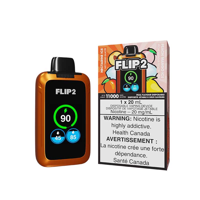 Flip 2 Disposable - Nectarine Ice & Peach Mango Ice - Bay Vape Canada