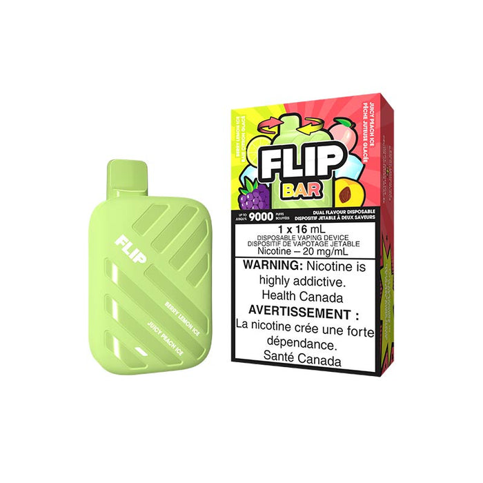 Flip Bar 9000 Disposable - Berry Lemon Ice & Juicy Peach Ice
