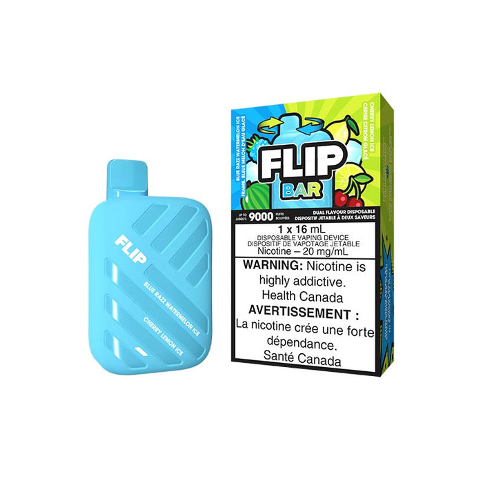 Flip Bar 9000 Disposable - Blue Razz watermelon Ice & Cherry Lemon Ice