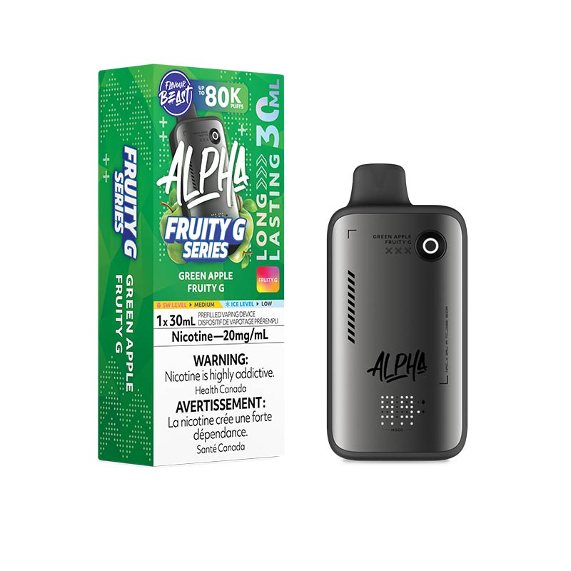 Flavour Beast Alpha Disposable - Green Apple Fruity G (MB) - Bay Vape