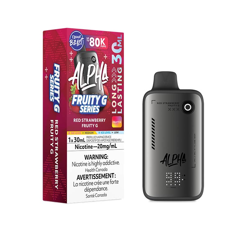 Flavour Beast Alpha Disposable - Red Strawberry Fruity G (MB) - Bay Vape