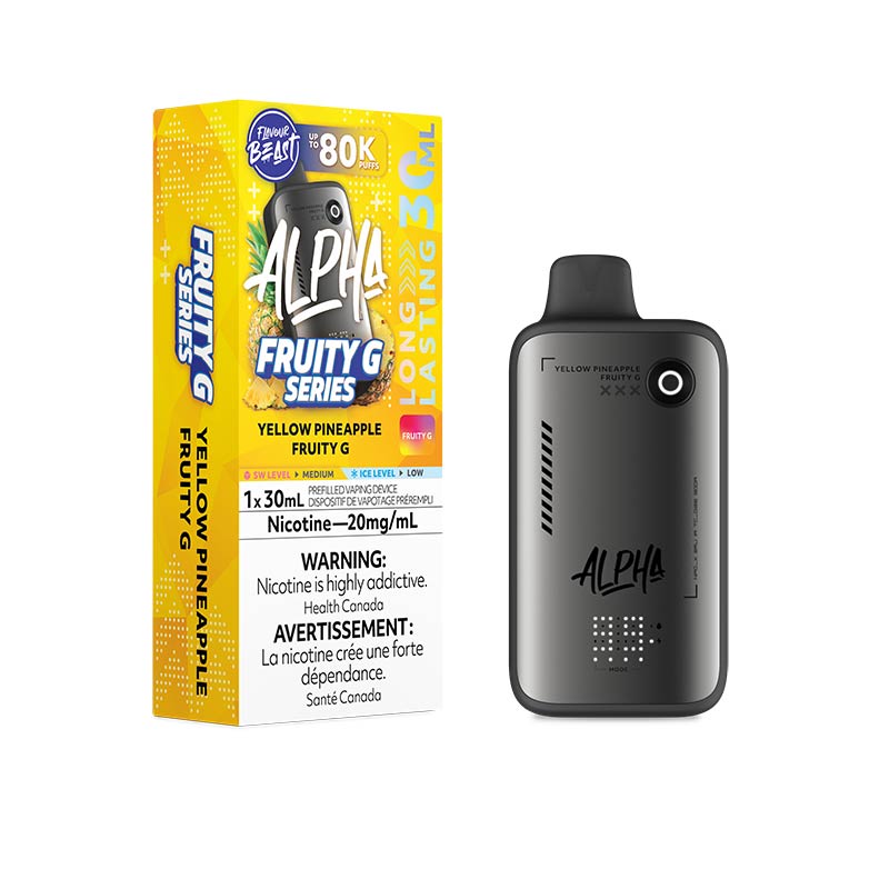 Flavour Beast Alpha Disposable - Yellow Pineapple Fruity G (MB) - Bay Vape