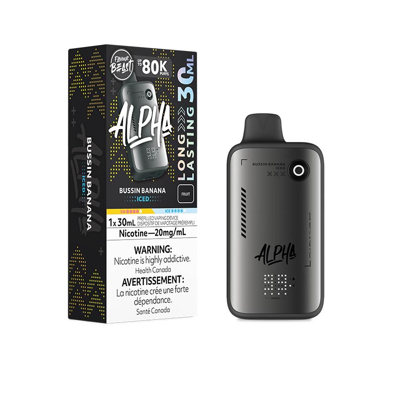 Flavour Beast Alpha Disposable - Bussin' Banana Iced (AB) - Bay Vape