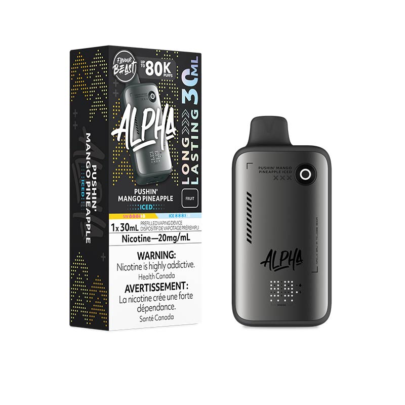 Flavour Beast Alpha Disposable - Pushin' Mango Pineapple Iced (ON) - Bay Vape