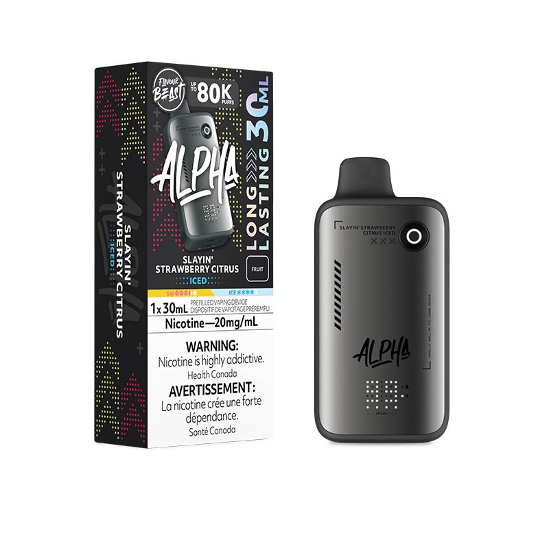 Flavour Beast Alpha Disposable - Slayin' Strawberry Citrus Iced (ON) - Bay Vape