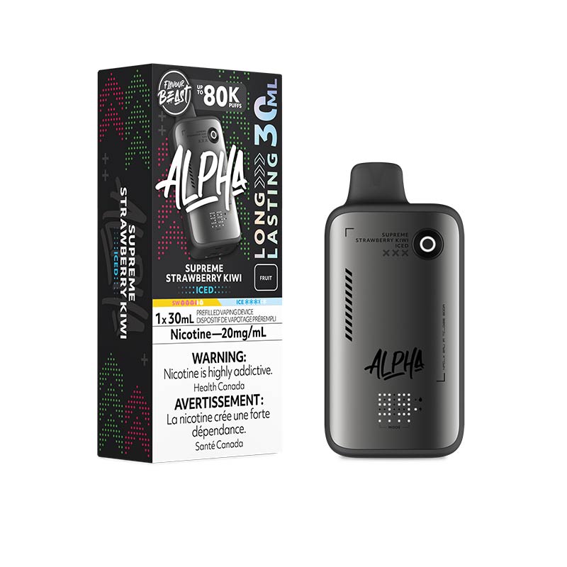 Flavour Beast Alpha Disposable - Supreme Strawberry Kiwi Iced (ON) - Bay Vape