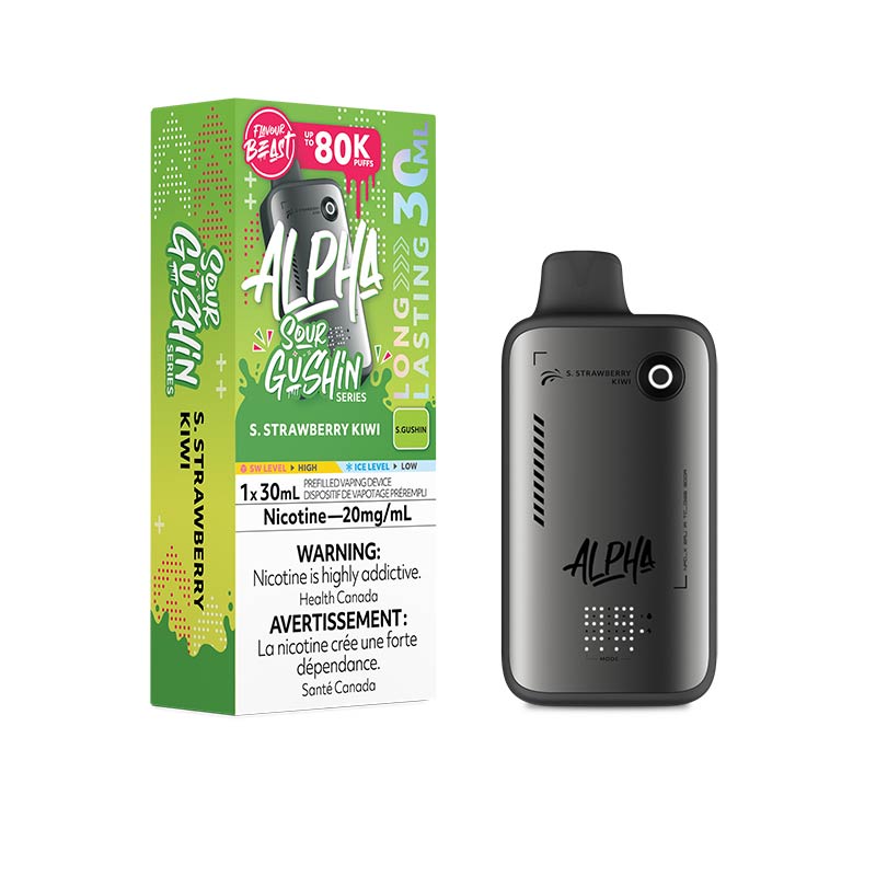 Flavour Beast Alpha Disposable - Gushin S. Strawberry Kiwi (MB) - Bay Vape