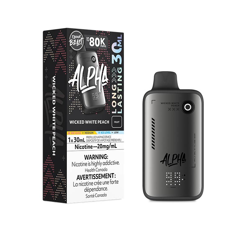Flavour Beast Alpha Disposable - Wicked White Peach (MB) - Bay Vape