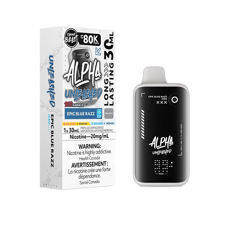 Flavour Beast Alpha Disposable Unleashed - Epic Blue Razz Iced (MB) - Bay Vape