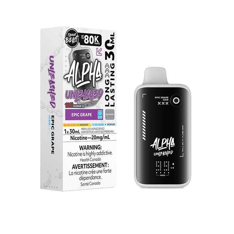 Flavour Beast Alpha Disposable Unleashed - Epic Grape Iced (MB) - Bay Vape