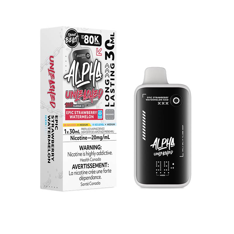 Flavour Beast Alpha Disposable Unleashed - Epic Strawberry Watermelon Iced (MB) - Bay Vape