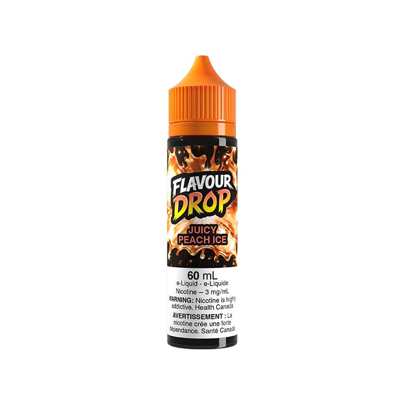 Juicy Peach Ice By Flavour Drop Vape Juice (MB) - Bay Vape