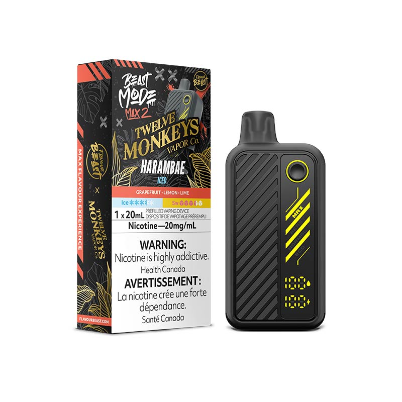 Flavour Beast Beast Mode Max 2 Disposable - 12 Monkeys Harambae Iced - Bay Vape