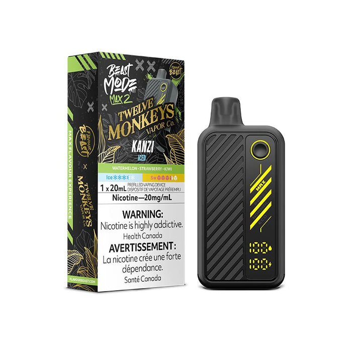 Flavour Beast Beast Mode Max 2 Disposable - 12 Monkeys Kanzi Iced (ON)