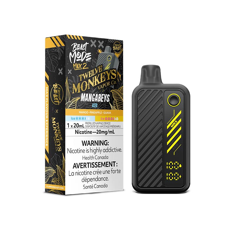 Flavour Beast Beast Mode Max 2 Disposable - 12 Monkeys Mangabeys Iced (ON) - Bay Vape