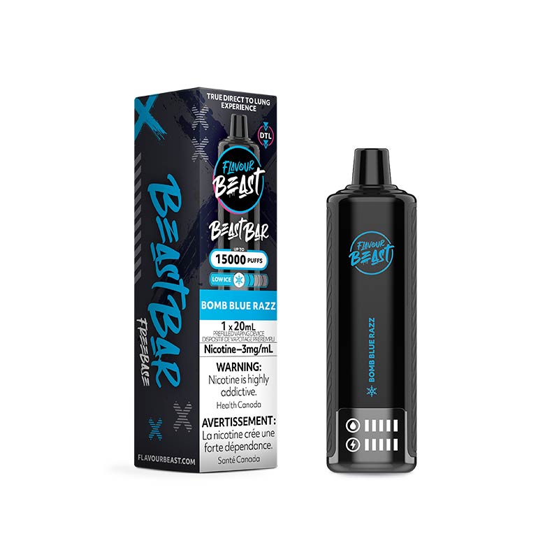 Flavour Beast Beast Bar 15K Disposable - Bomb Blue Razz Low Ice (ON) - Bay Vape