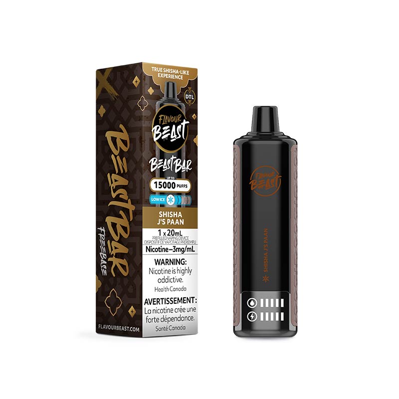 Flavour Beast Beast Bar 15K Disposable - Shisha J's Paan Low Ice (ON) - Bay Vape