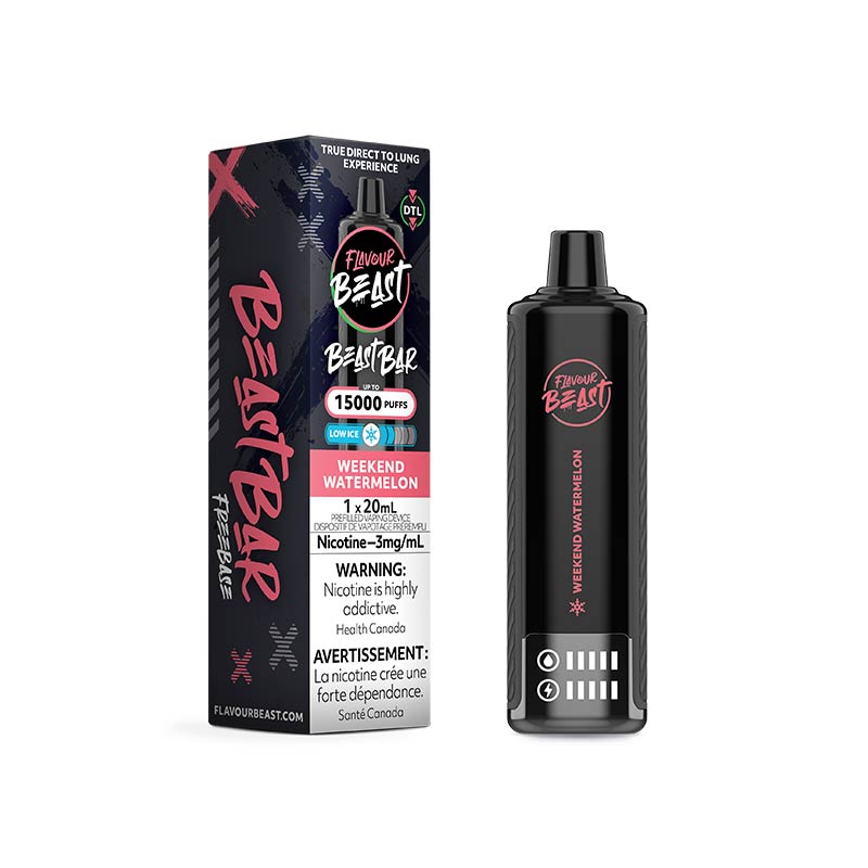 Flavour Beast Beast Bar 15K Disposable - Weekend Watermelon Low Ice (ON) - Bay Vape