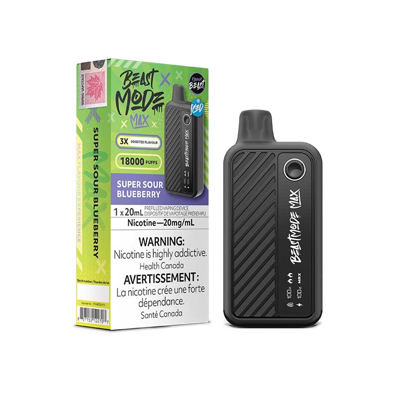 Flavour Beast Beast Mode Max 18K Disposable - Super Sour Blueberry - Bay Vape Canada
