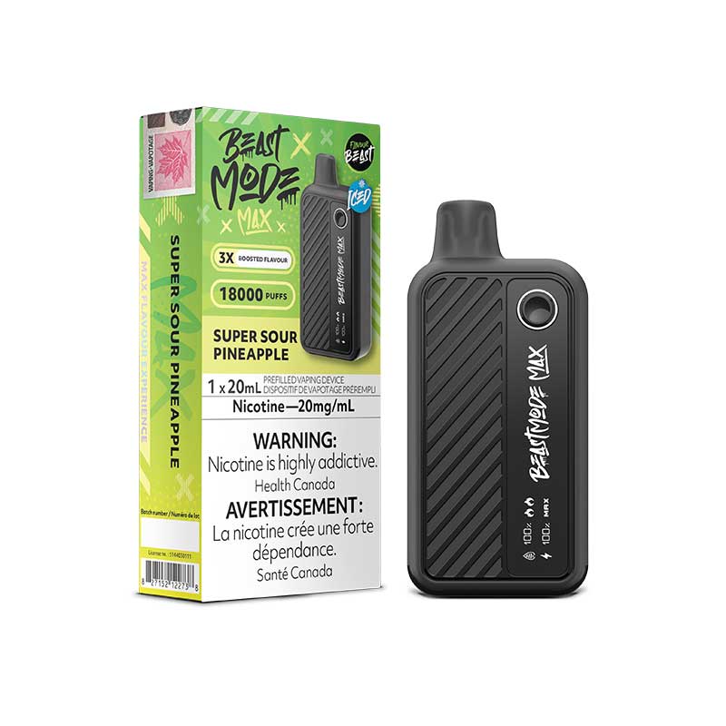 Flavour Beast Beast Mode Max 18K Disposable - Super Sour Pineapple - Bay Vape Canada