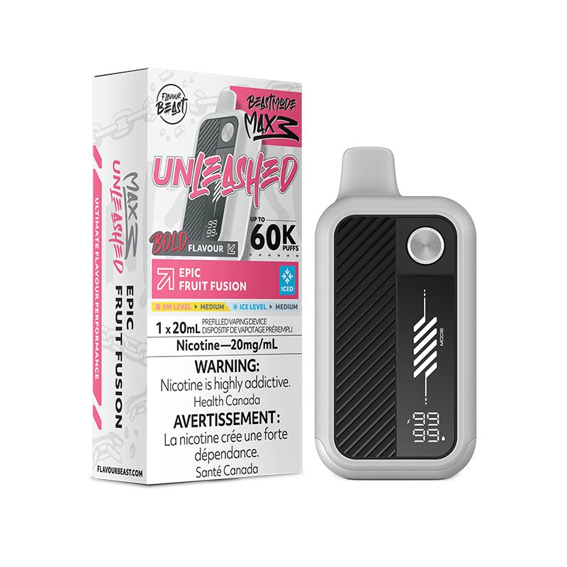 Flavour Beast Beast Mode Max 3 Disposable - Unleashed - Epic Fruit Fusion Iced (ON) - Bay Vape