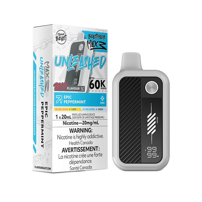 Flavour Beast Beast Mode Max 3 Disposable - Unleashed - Epic Peppermint Iced (ON) - Bay Vape
