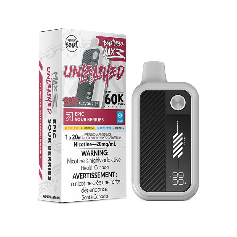 Flavour Beast Beast Mode Max 3 Disposable - Unleashed - Epic Sour Berries Iced (ON) - Bay Vape