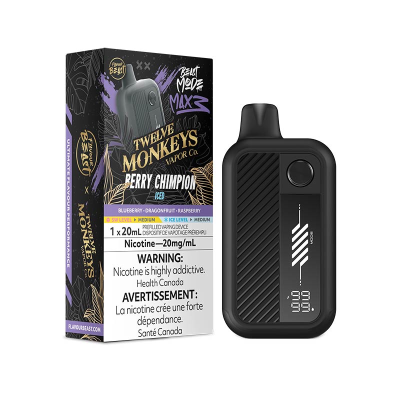 Flavour Beast Beast Mode Max 3 Disposable - Berry Chimpion Iced (MB)