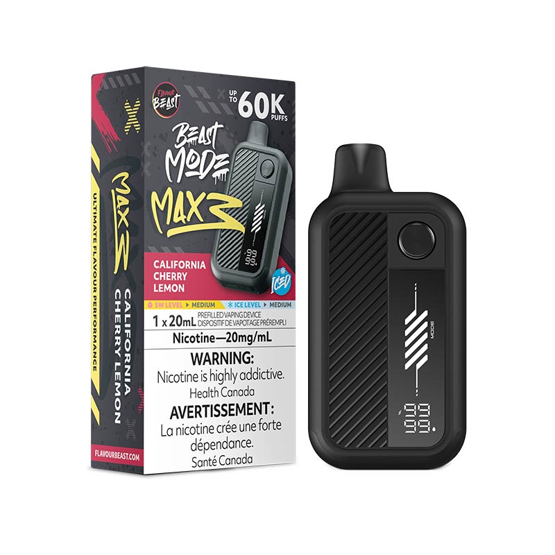 Flavour Beast Beast Mode Max 3 Disposable - California Cherry Lemon Iced (MB)