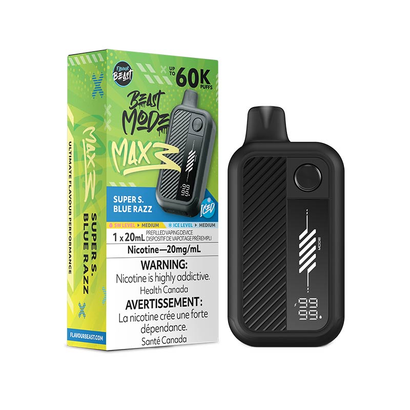 Flavour Beast Beast Mode Max 3 Disposable - Super S. Blue Razz Iced (ON)