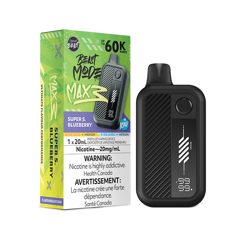 Flavour Beast Beast Mode Max 3 Disposable - Super S. Blueberry Iced (ON)