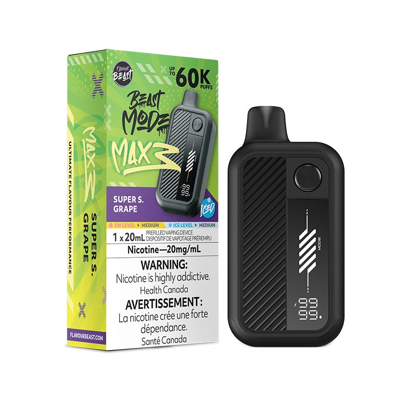 Flavour Beast Beast Mode Max 3 Disposable - Super S. Grape Iced (ON)