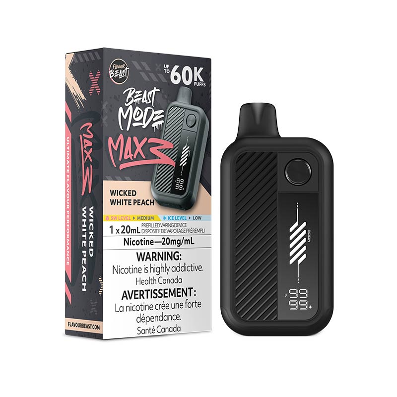Flavour Beast Beast Mode Max 3 Disposable - Wicked White Peach (MB)
