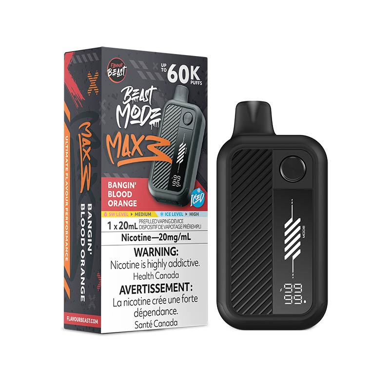 Flavour Beast Beast Mode Max 3 Disposable - Bangin' Blood Orange Iced (ON) - Bay Vape