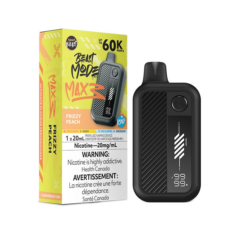 Flavour Beast Beast Mode Max 3 Disposable - Frizzy Peach Iced (ON) - Bay Vape