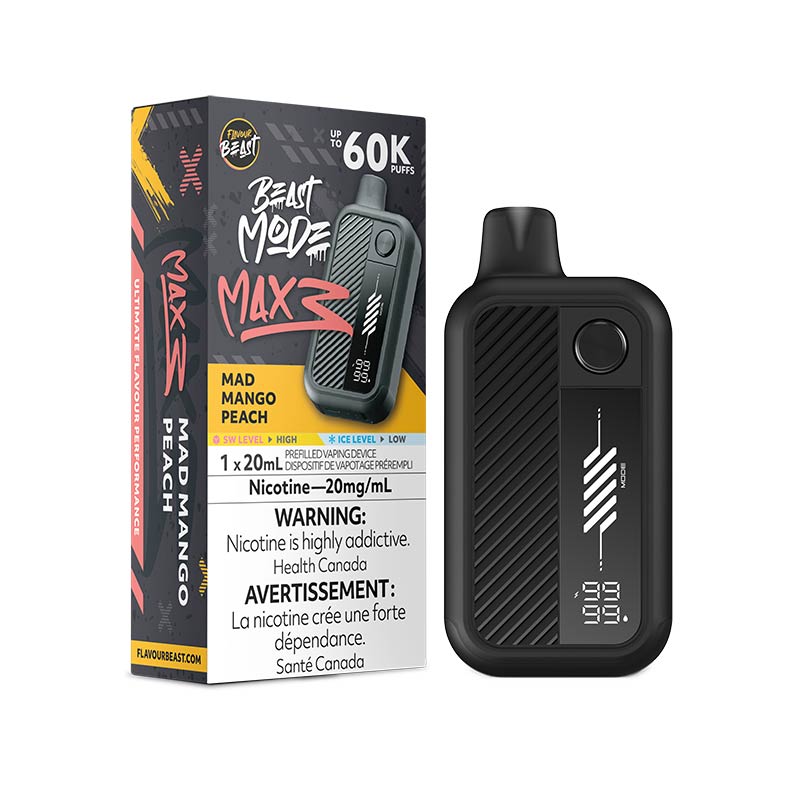 Flavour Beast Beast Mode Max 3 Disposable - Mad Mango Peach (ON) - Bay Vape