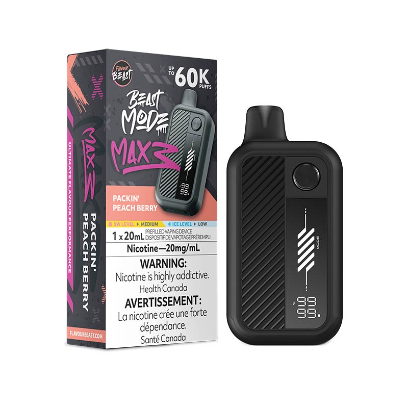 Flavour Beast Beast Mode Max 3 Disposable - Packin' Peach Berry (ON) - Bay Vape