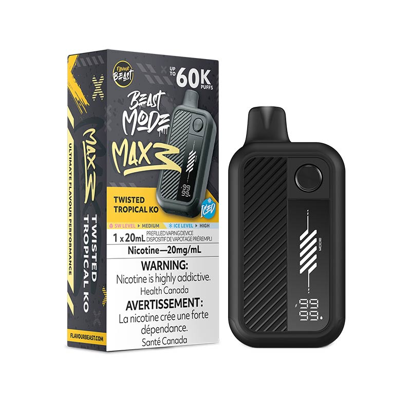 Flavour Beast Beast Mode Max 3 Disposable - Twisted Tropical KO Iced (ON) - Bay Vape